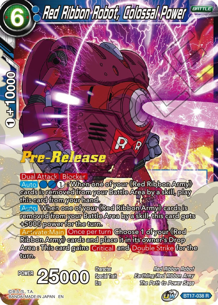 Red Ribbon Robot, Colossal Power (BT17-038) [Ultimate Squad Prerelease Promos] | Devastation Store