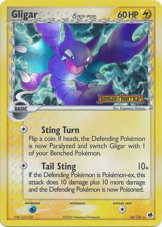 Gligar (16/101) (Delta Species) (Stamped) [EX: Dragon Frontiers] | Devastation Store