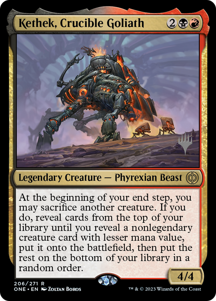 Kethek, Crucible Goliath (Promo Pack) [Phyrexia: All Will Be One Promos] | Devastation Store