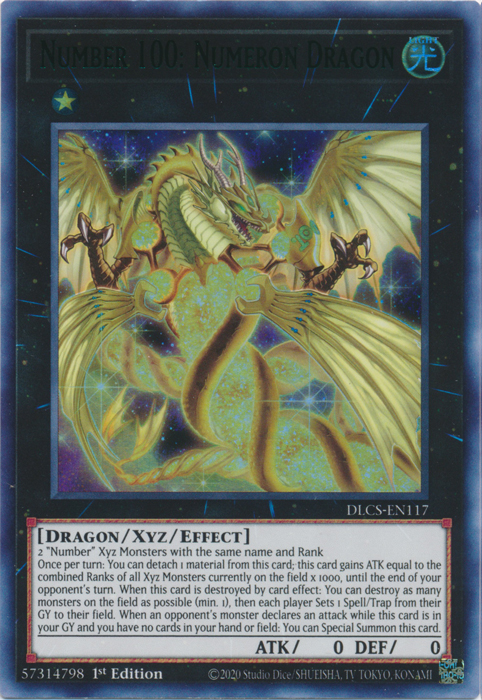 Number 100: Numeron Dragon (Green) [DLCS-EN117] Ultra Rare | Devastation Store