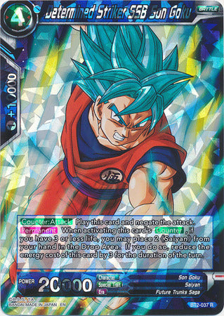 Determined Striker SSB Son Goku (Shatterfoil) (BT2-037) [Dragon Brawl] | Devastation Store