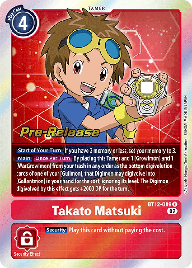 Takato Matsuki [BT12-089] [Across Time Pre-Release Cards] | Devastation Store