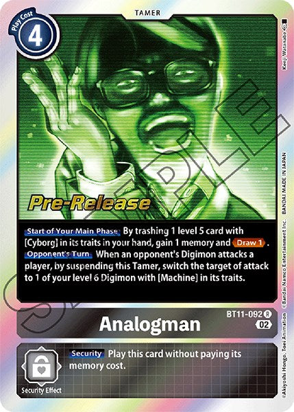 Analogman [BT11-092] [Dimensional Phase Pre-Release Promos] | Devastation Store