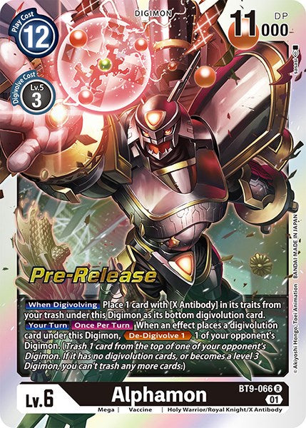 Alphamon [BT9-066] [X Record Pre-Release Promos] | Devastation Store