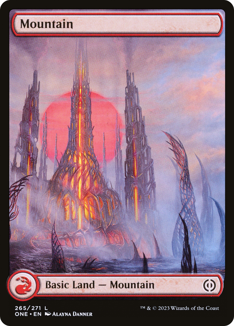 Mountain (265) (Full-Art) [Phyrexia: All Will Be One] | Devastation Store