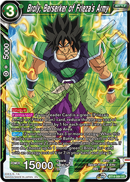 Broly, Berserker of Frieza's Army (BT14-084) [Cross Spirits] | Devastation Store