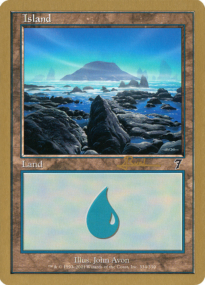 Island (ar334) (Antoine Ruel) [World Championship Decks 2001] | Devastation Store