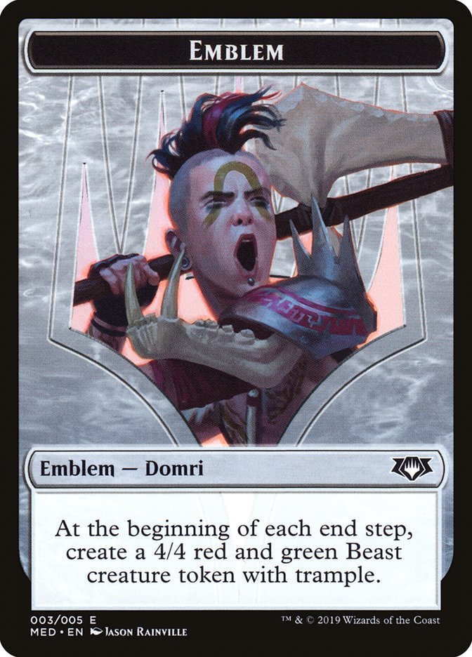 Domri, Chaos Bringer Emblem [Mythic Edition Tokens] | Devastation Store
