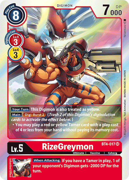 RizeGreymon [BT4-017] [Great Legend] | Devastation Store