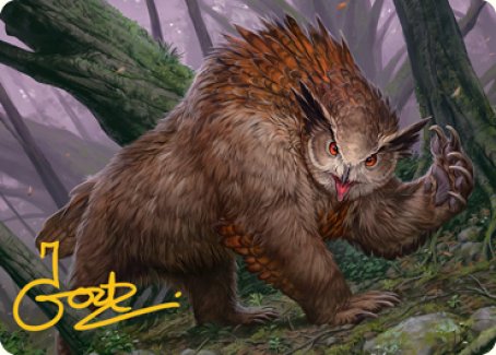 Owlbear Art Card (Gold-Stamped Signature) [Dungeons & Dragons: Adventures in the Forgotten Realms Art Series] | Devastation Store