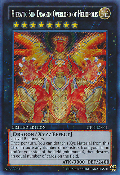 Hieratic Sun Dragon Overlord of Heliopolis [CT09-EN004] Secret Rare | Devastation Store