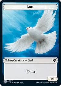 Bird // Dinosaur Cat Double-sided Token [Commander 2020 Tokens] | Devastation Store