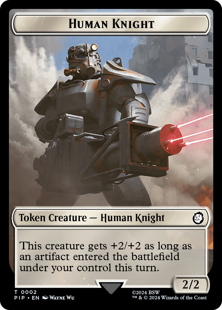 Human Knight // Food (0014) Double-Sided Token [Fallout Tokens] | Devastation Store