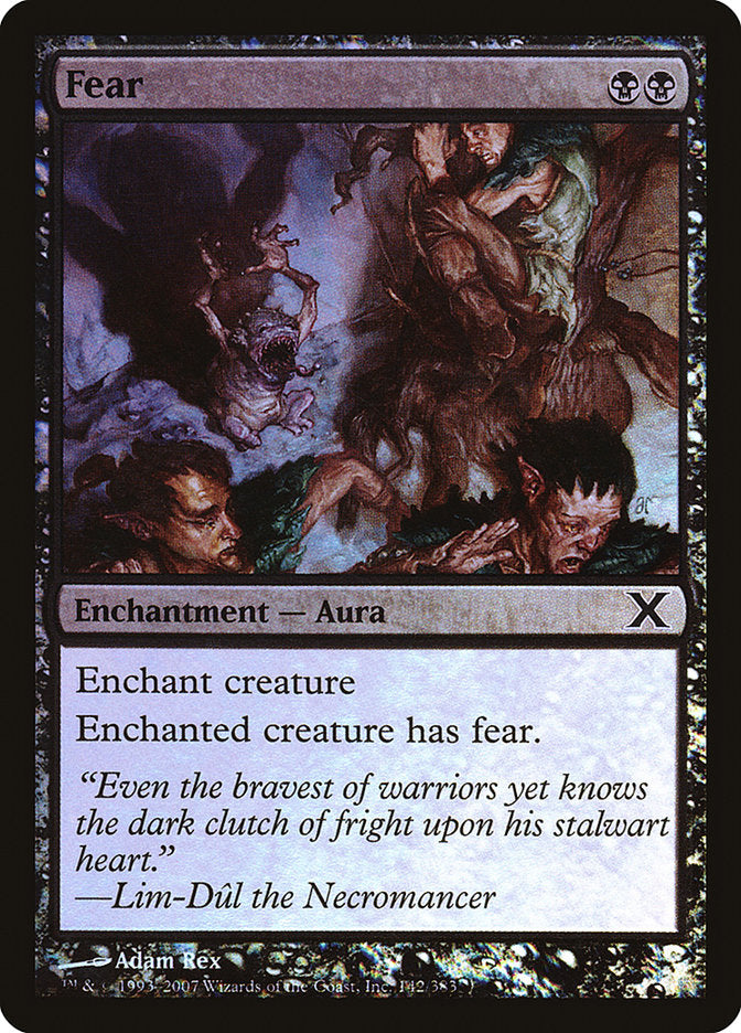 Fear (Premium Foil) [Tenth Edition] | Devastation Store