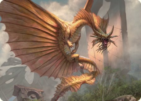 Ancient Gold Dragon Art Card (28) [Commander Legends: Battle for Baldur's Gate Art Series] | Devastation Store