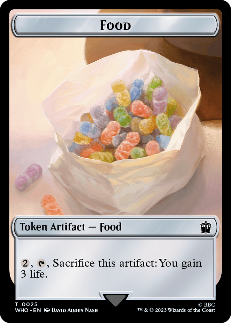Warrior // Food (0025) Double-Sided Token [Doctor Who Tokens] | Devastation Store
