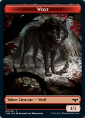 Wolf (011) // Treasure Double-sided Token [Innistrad: Crimson Vow Tokens] | Devastation Store