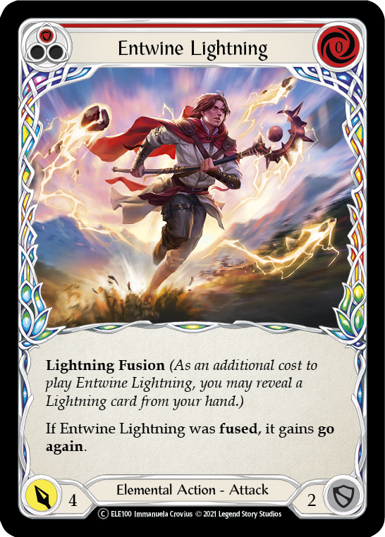 Entwine Lightning (Red) [U-ELE100] Unlimited Rainbow Foil | Devastation Store