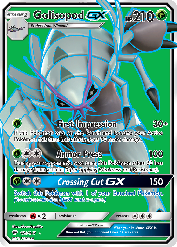 Golisopod GX (129/147) [Sun & Moon: Burning Shadows] | Devastation Store