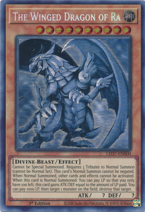 The Winged Dragon of Ra (Ghost Rare) [LED7-EN000] Ghost Rare | Devastation Store