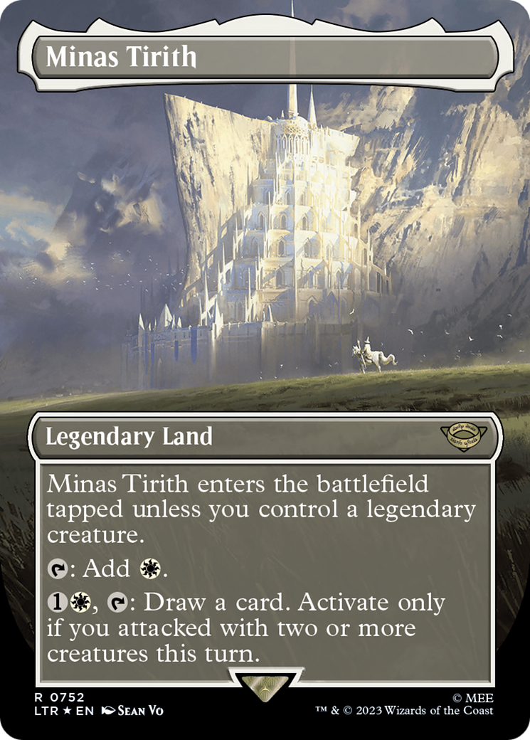Minas Tirith (Borderless) (Surge Foil) [The Lord of the Rings: Tales of Middle-Earth] | Devastation Store