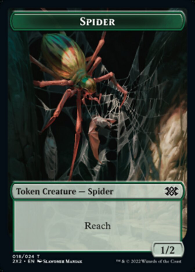 Spider // Monk Double-Sided Token [Double Masters 2022 Tokens] | Devastation Store