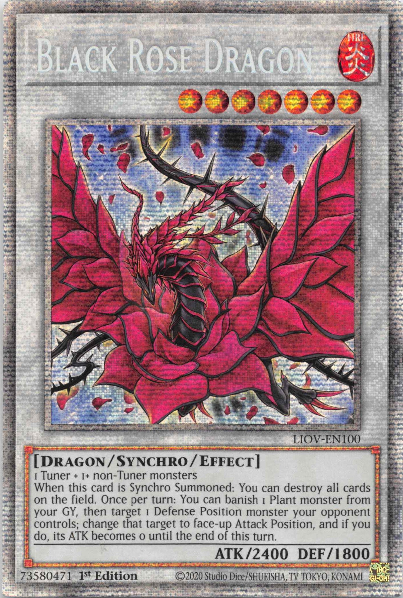 Black Rose Dragon [LIOV-EN100] Starlight Rare | Devastation Store