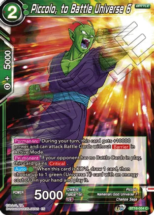 Piccolo, to Battle Universe 6 [BT16-054] | Devastation Store