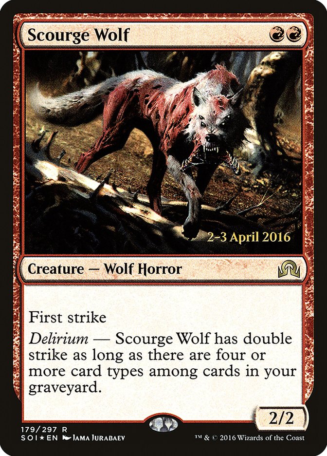 Scourge Wolf [Shadows over Innistrad Prerelease Promos] | Devastation Store