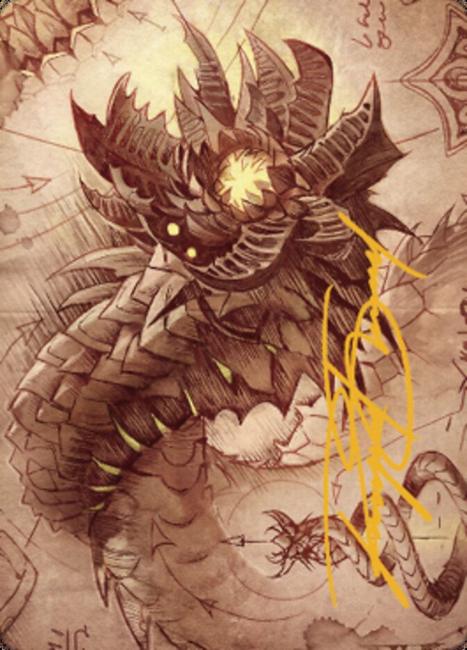 Wurmcoil Engine Art Card (Gold-Stamped Signature) [The Brothers' War Art Series] | Devastation Store