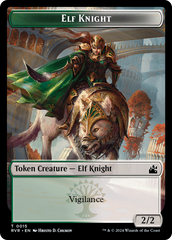 Elf Knight // Centaur Double-Sided Token [Ravnica Remastered Tokens] | Devastation Store