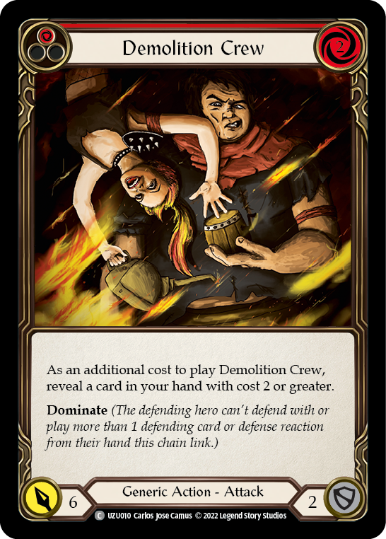 Demolition Crew (Red) [UZU010] (Outsiders Uzuri Blitz Deck) | Devastation Store