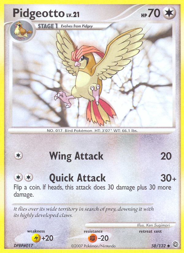 Pidgeotto (58/132) [Diamond & Pearl: Secret Wonders] | Devastation Store