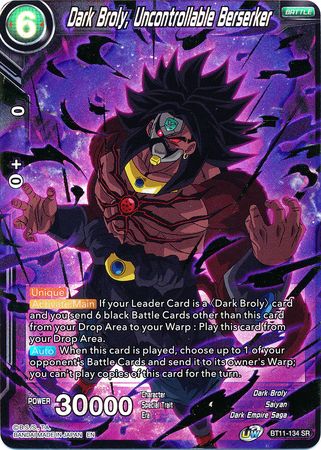 Dark Broly, Uncontrollable Berserker [BT11-134] | Devastation Store