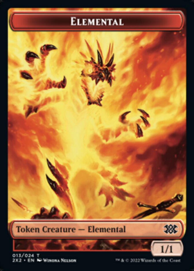 Elemental // Knight Double-sided Token [Double Masters 2022 Tokens] | Devastation Store