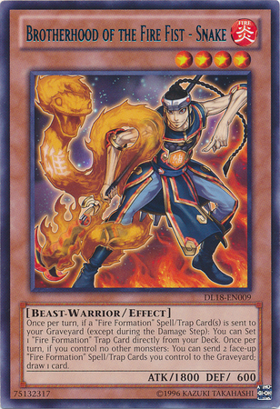 Brotherhood of the Fire Fist - Snake (Blue) [DL18-EN009] Rare | Devastation Store