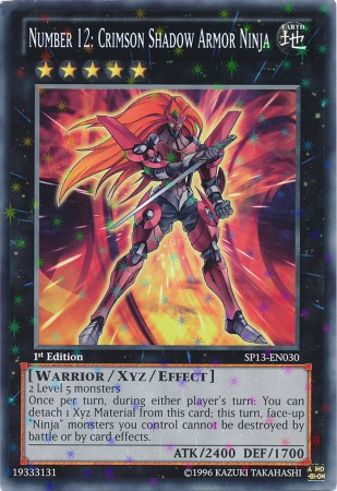 Number 12: Crimson Shadow Armor Ninja [SP13-EN030] Starfoil Rare | Devastation Store