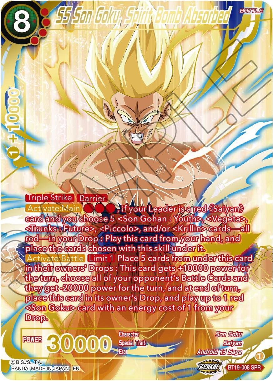 SS Son Goku, Spirit Bomb Absorbed (SPR) (BT19-008) [Fighter's Ambition] | Devastation Store