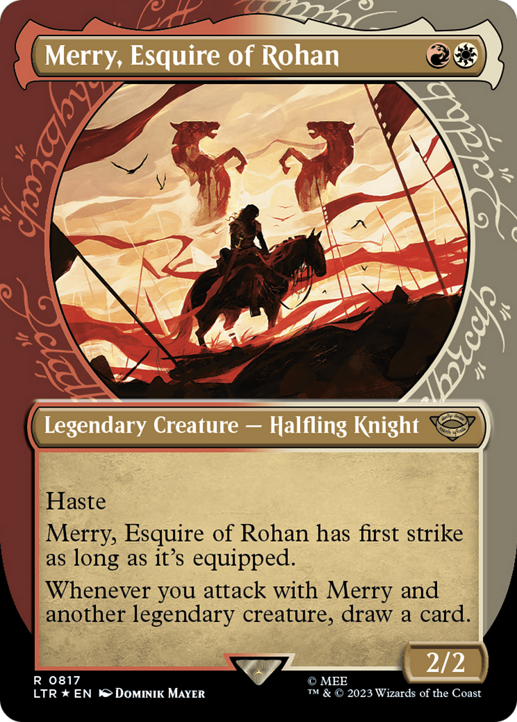 Merry, Esquire of Rohan (Showcase) (Surge Foil) [The Lord of the Rings: Tales of Middle-Earth] | Devastation Store