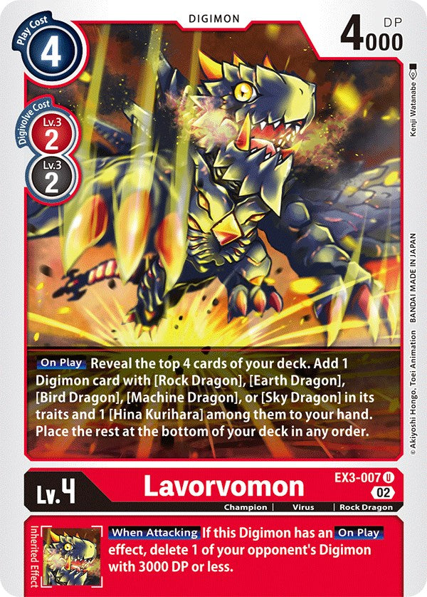 Lavorvomon [EX3-007] [Draconic Roar] | Devastation Store