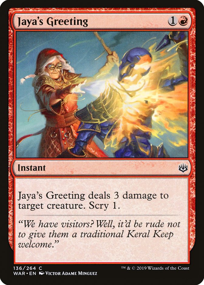 Jaya's Greeting [War of the Spark] | Devastation Store
