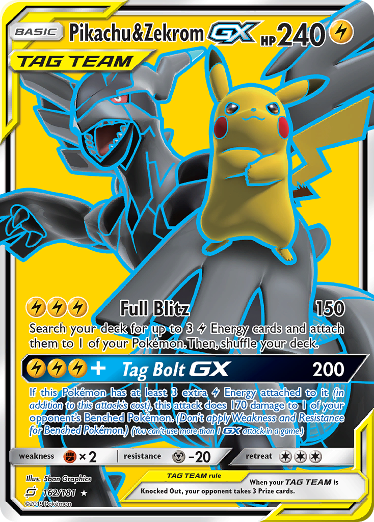 Pikachu & Zekrom GX (162/181) [Sun & Moon: Team Up] | Devastation Store