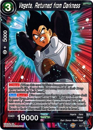 Vegeta, Returned from Darkness (Starter Deck - Shenron's Advent) (SD7-03) [Miraculous Revival] | Devastation Store