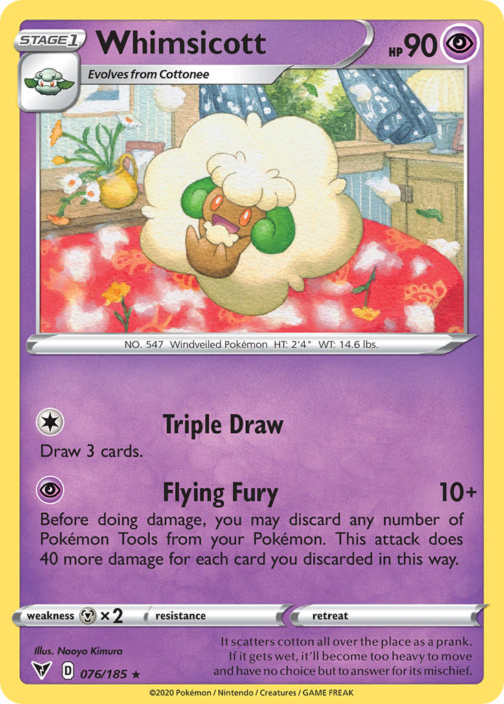 Whimsicott (076/185) [Sword & Shield: Vivid Voltage] | Devastation Store