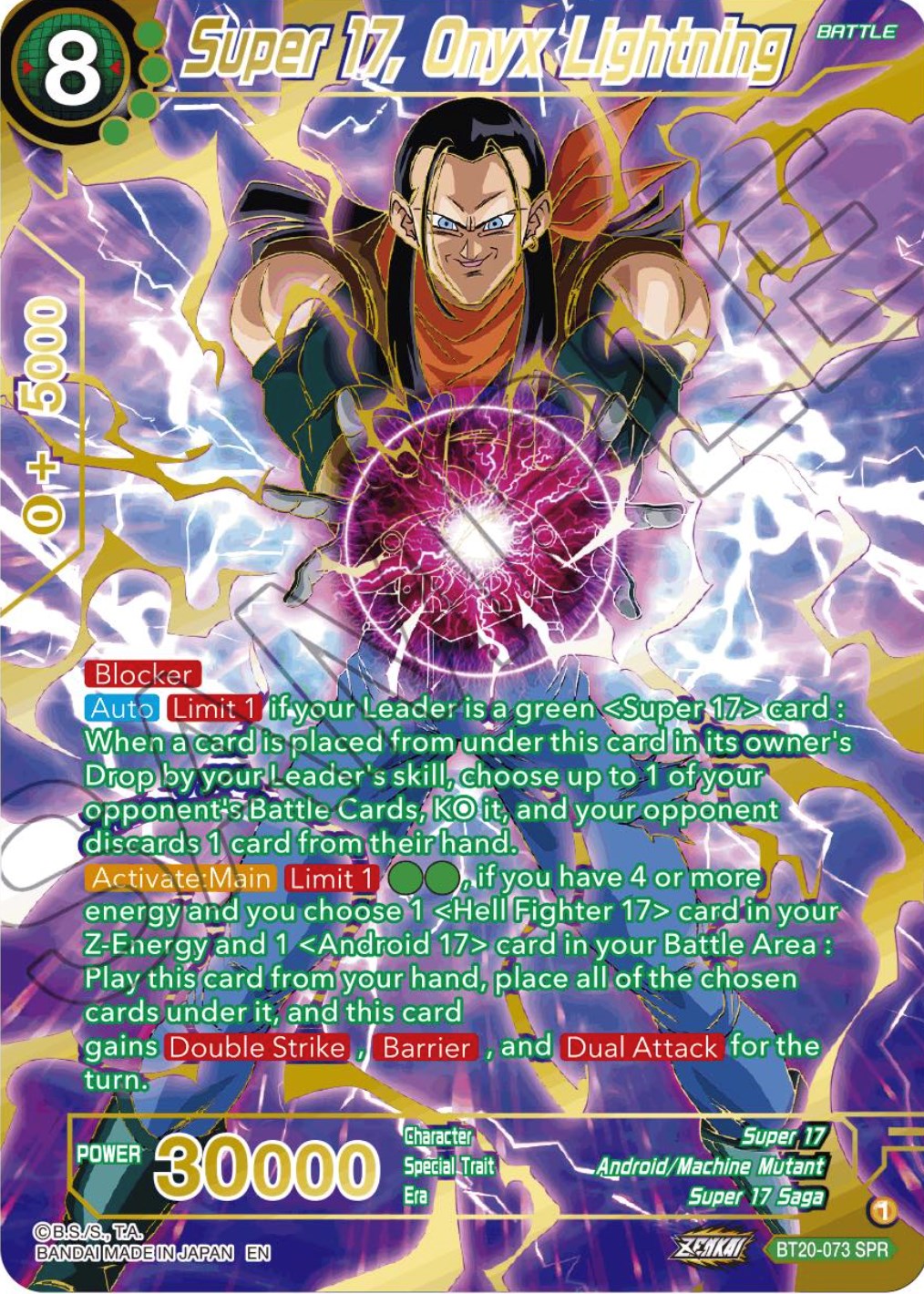 Super 17, Onyx Lightning (SPR) (BT20-073) [Power Absorbed] | Devastation Store