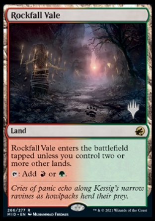 Rockfall Vale (Promo Pack) [Innistrad: Midnight Hunt Promo Pack] | Devastation Store