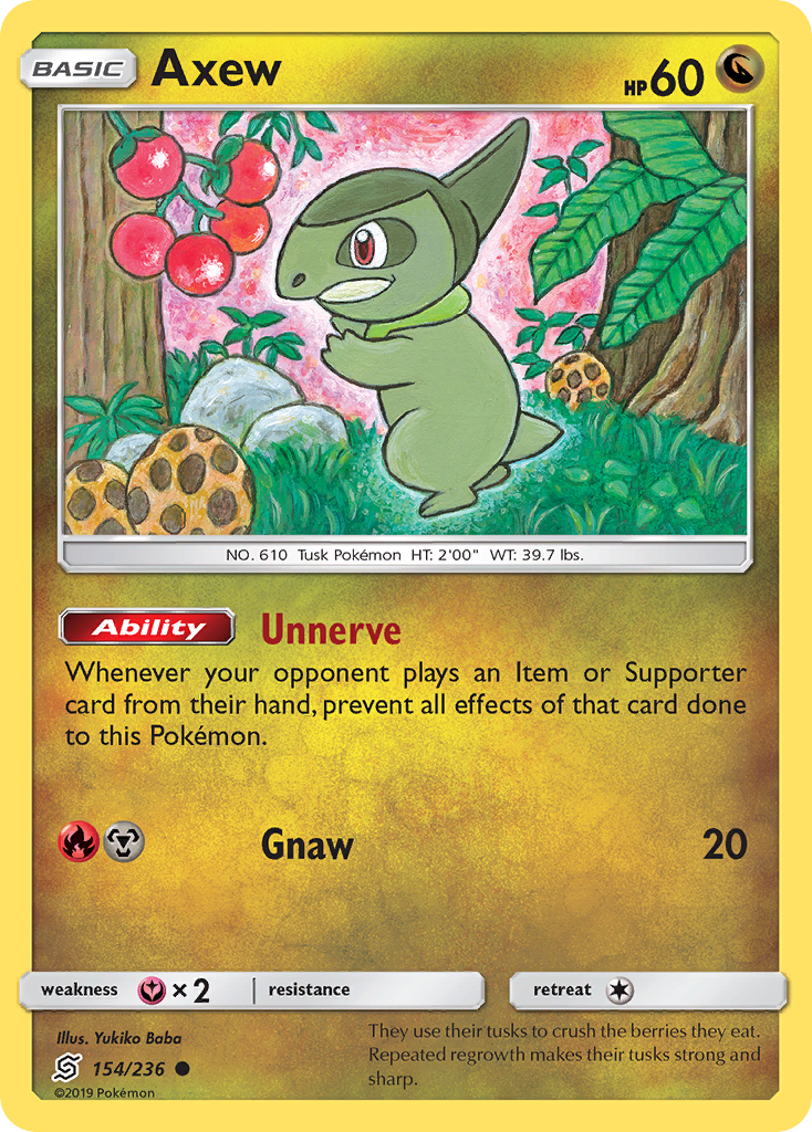 Axew (154/236) [Sun & Moon: Unified Minds] | Devastation Store