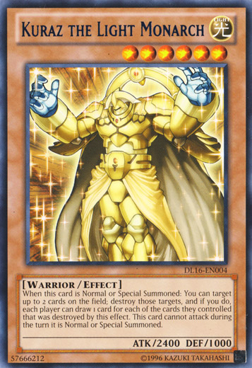 Kuraz the Light Monarch (Blue) [DL16-EN004] Rare | Devastation Store