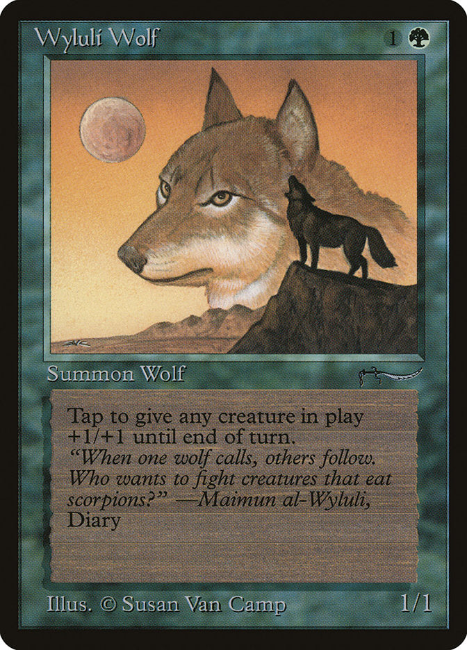 Wyluli Wolf (Dark Mana Cost) [Arabian Nights] - Devastation Store | Devastation Store