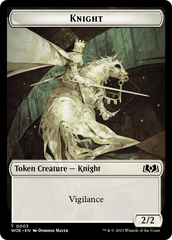 Knight // Food (0012) Double-Sided Token [Wilds of Eldraine Tokens] | Devastation Store